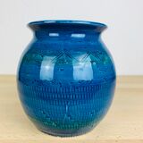 Ceramic vase Rimini Blue Aldo Londi for Bitossi