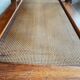 Vintage coffee table in solid wood and glass – double glass top and