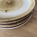 6 Longchamp plates with spiral pattern