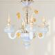 Vintage opalescent Murano chandelier – Italy, 1970s