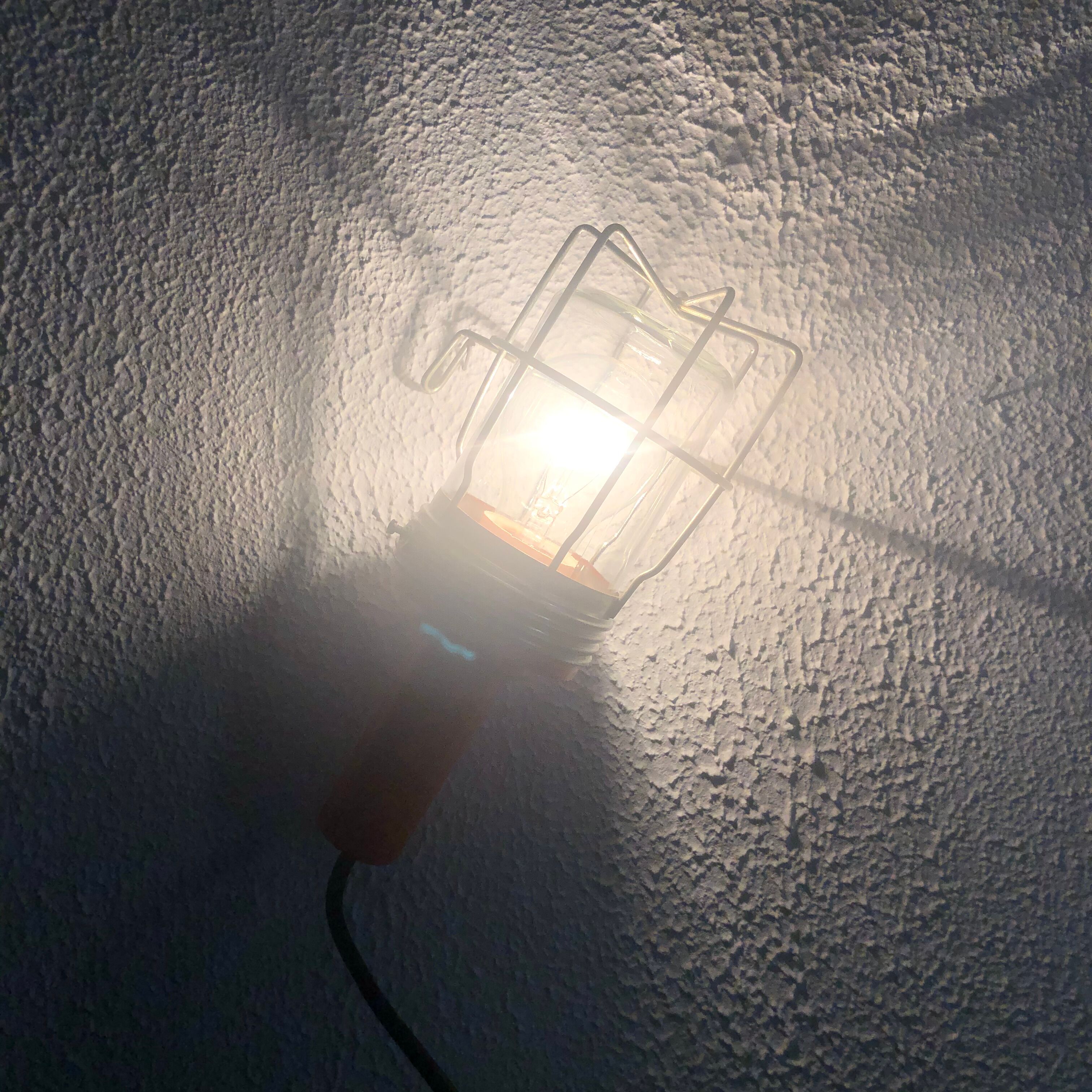 Vintage orange bakelite glass lamp - 25 cm