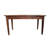 Table de ferme en chêne avec 2 tiroirs