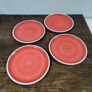 Set of 4 Dessert Plates Villeroy & Boch "Manufacture Rouge" 22cm