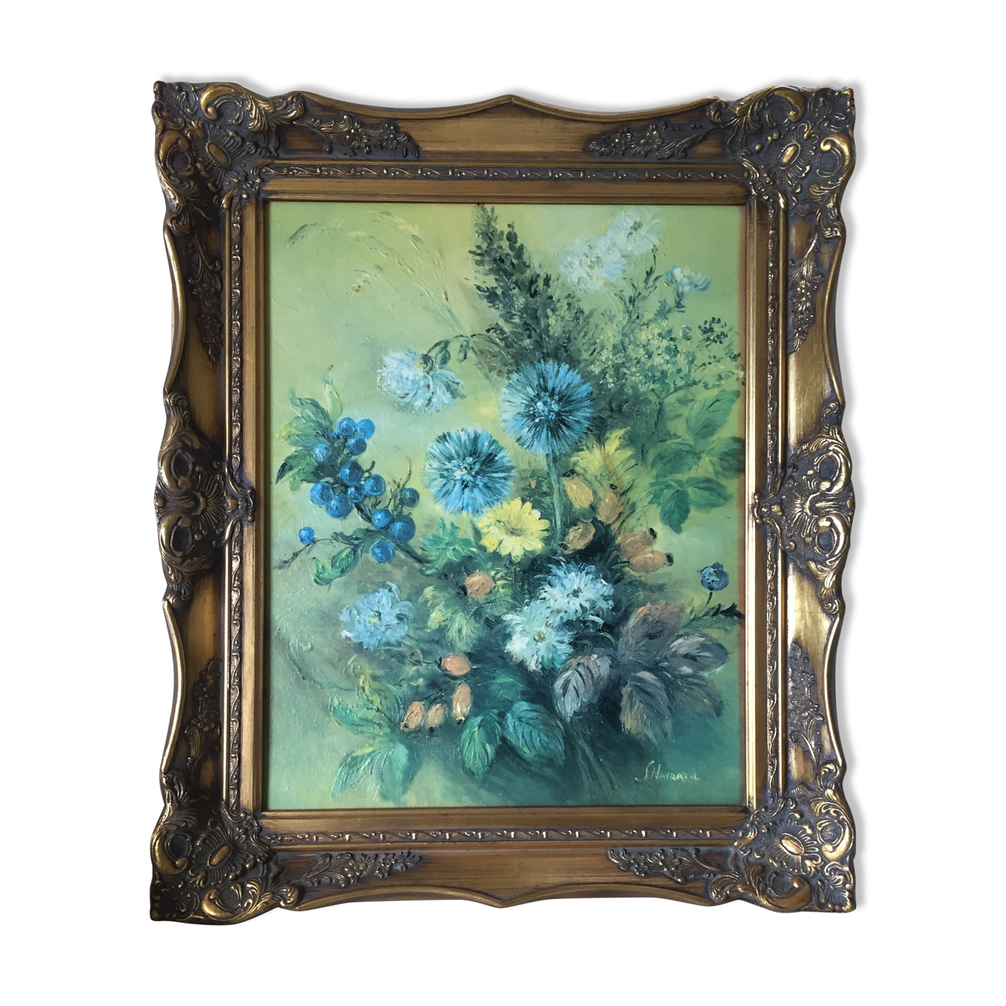 Oil on canvas framed by Sonja Navratil