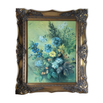Oil on canvas framed by Sonja Navratil