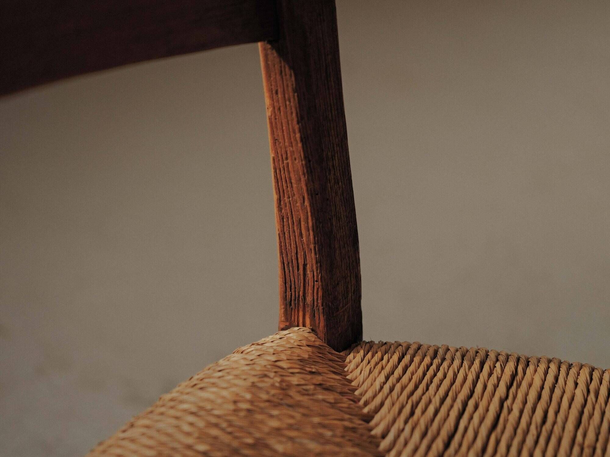 Wood and straw armchair, Popular Art, Auvergne, around 1900