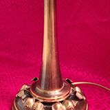 Very large brass and bronze lamp 1920 and opaque glass dome 55x20 4klg