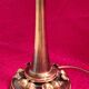 Very large brass and bronze lamp 1920 and opaque glass dome 55x20 4klg