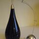 Suspension signed Vianne, inverted drop in glass lined black nuanced and purple interior