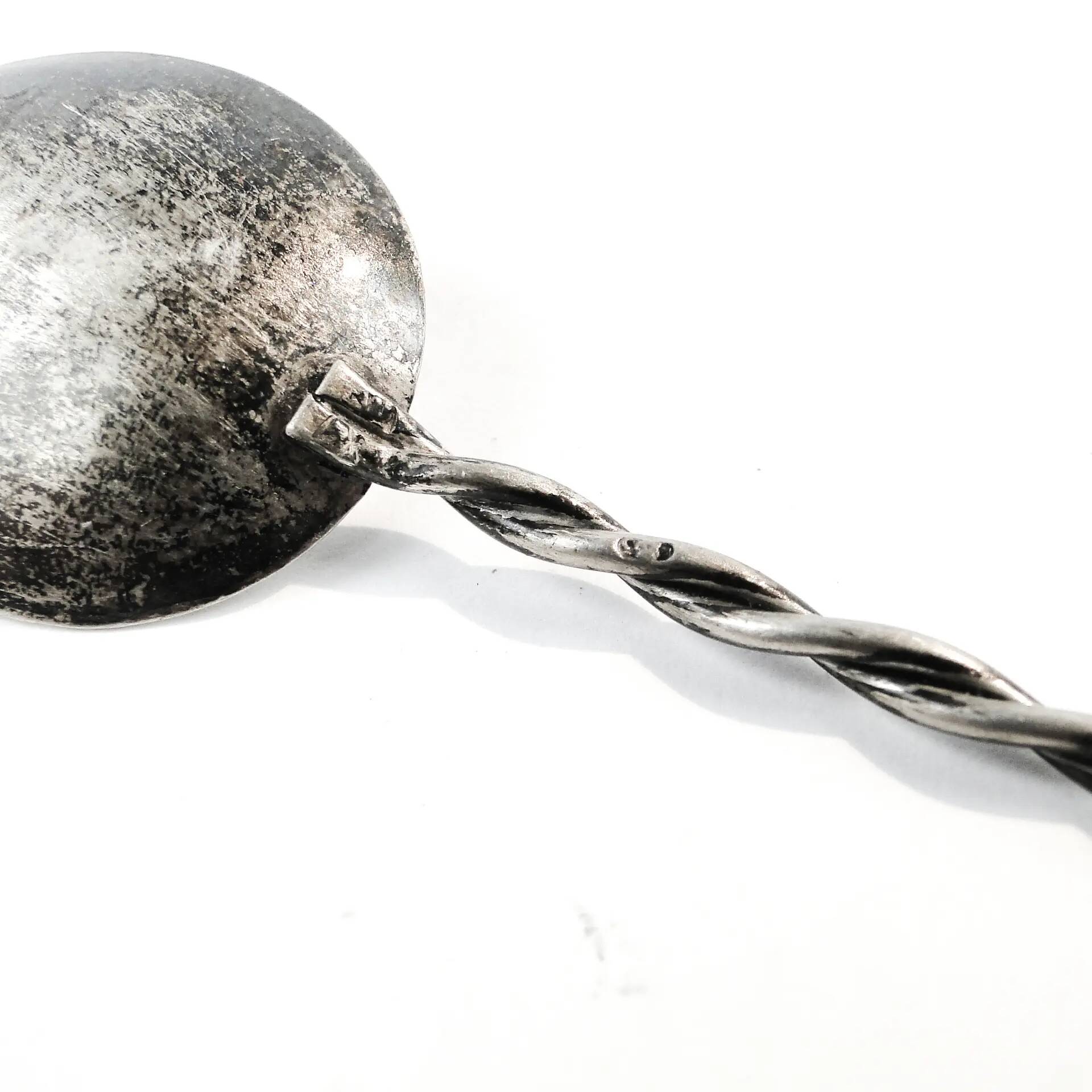 Salt spoon, mid-century modern, silver, Poland, 1970s
