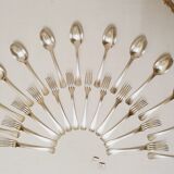 24 silver metal cutlery Christofle Art Deco