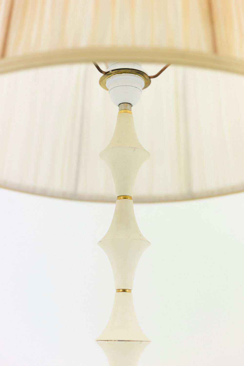 White resin lamp and golden brass, 1970s