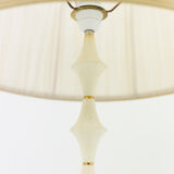 White resin lamp and golden brass, 1970s