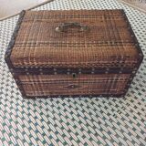 Old wicker trunk