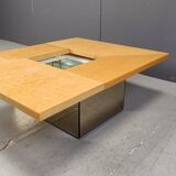 Vintage ash wood coffee table by Paul Michel, 1970s