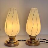 Pair of Arlus style bedside lamps