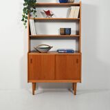 Scandinavian teak bookcase with cabinet, 1960s