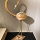 Decorative bird, ostrich egg and gold metal, 1970