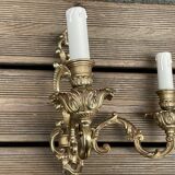 Paire d'applique en bronze 2 bras début XXeme