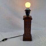 Angel L. Pazmino leather totem lamp 1960s Style Furniture
