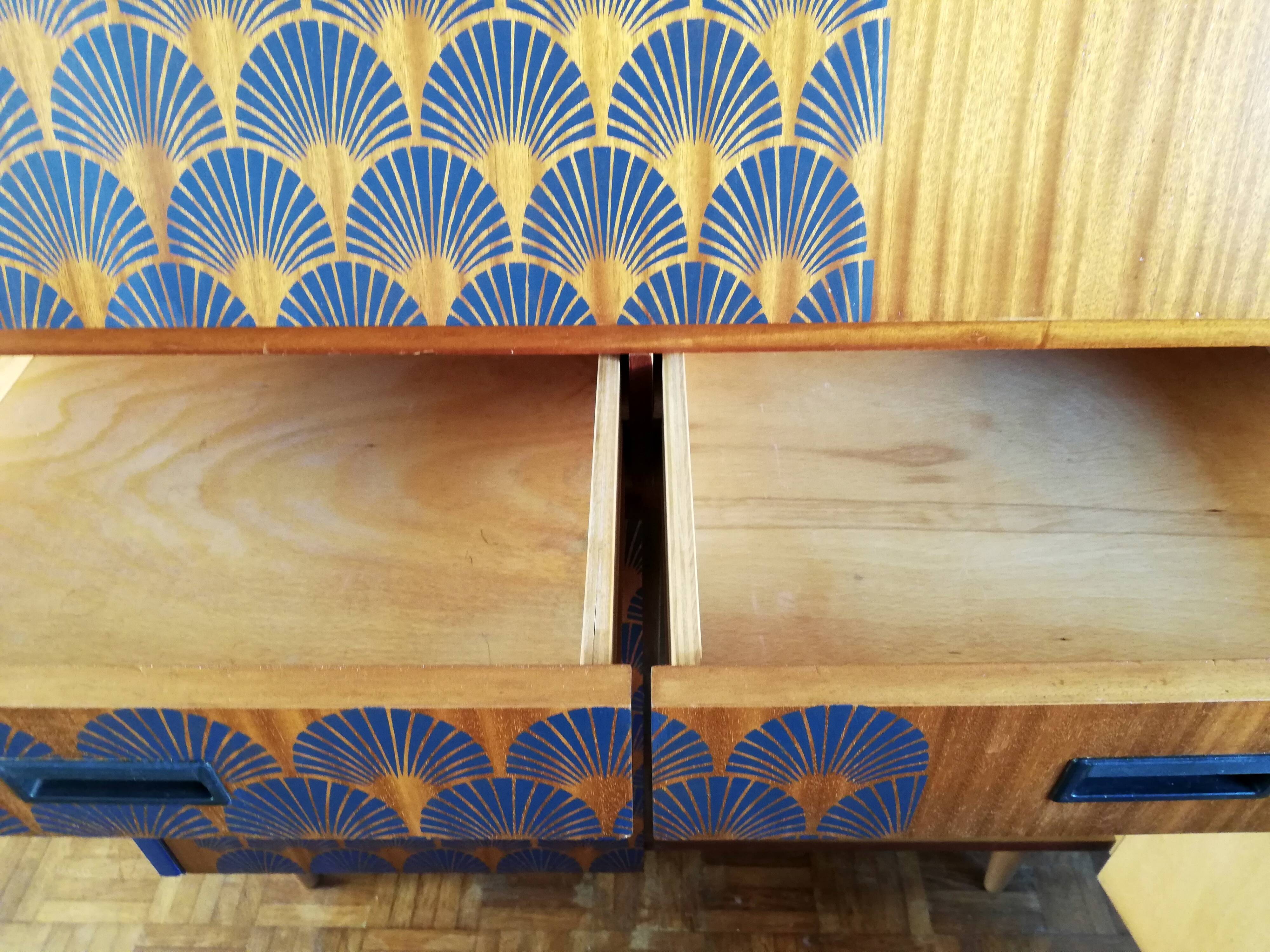 Writing desk 60s blue night