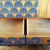 Writing desk 60s blue night