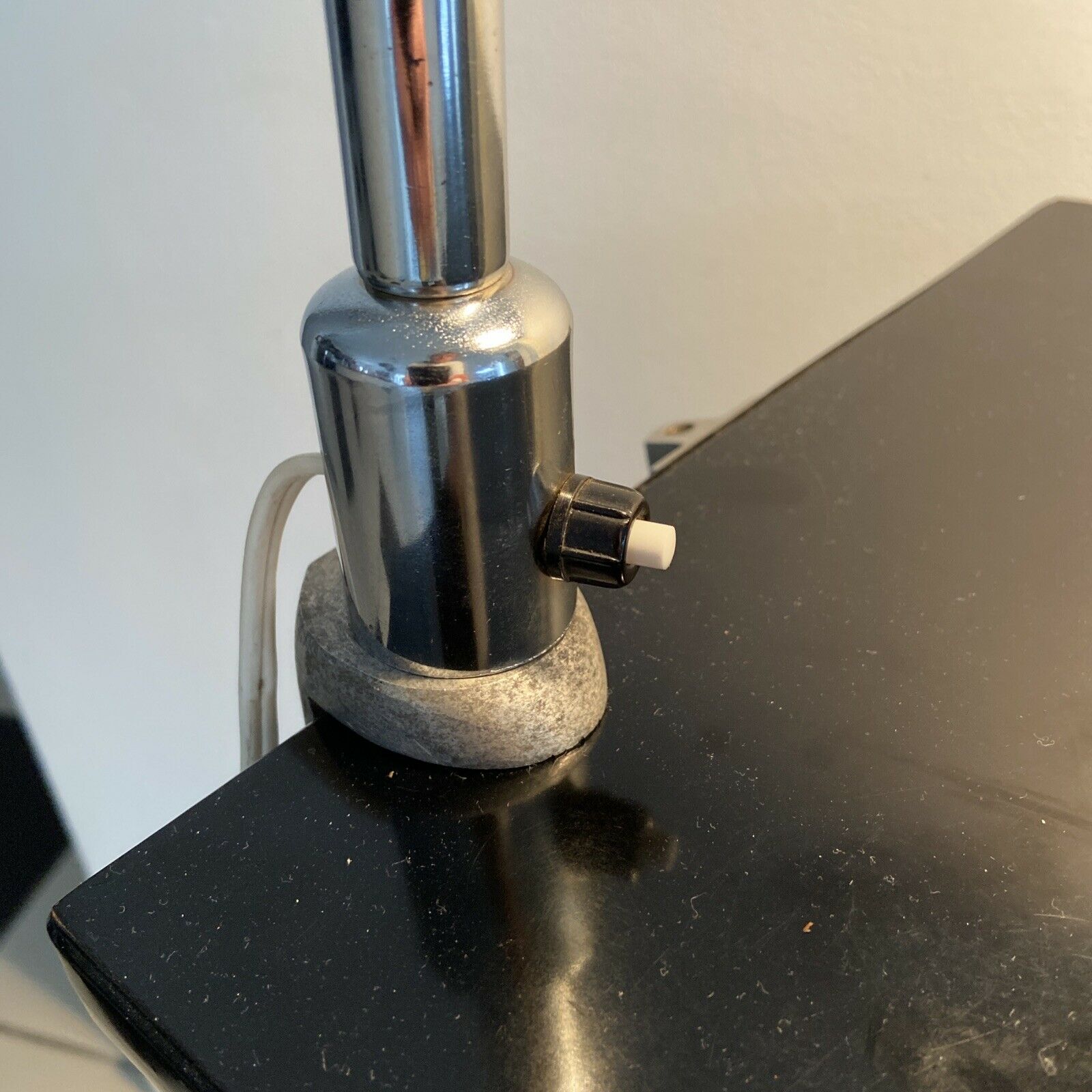 Workshop lamp with flexible arm vice attachment 50s