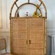 Vintage rattan wardrobe