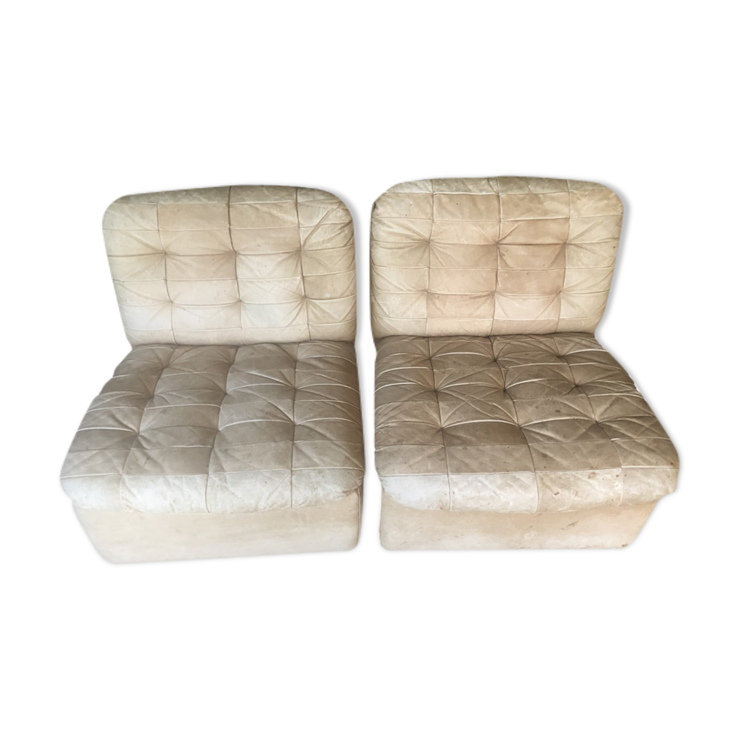 Heaters model DS11 in leather edition De Sède 1970 set of 2