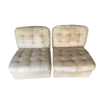 Heaters model DS11 in leather edition De Sède 1970 set of 2