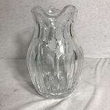 Pichet aiguière cristal moulé taillé verseuse vintage