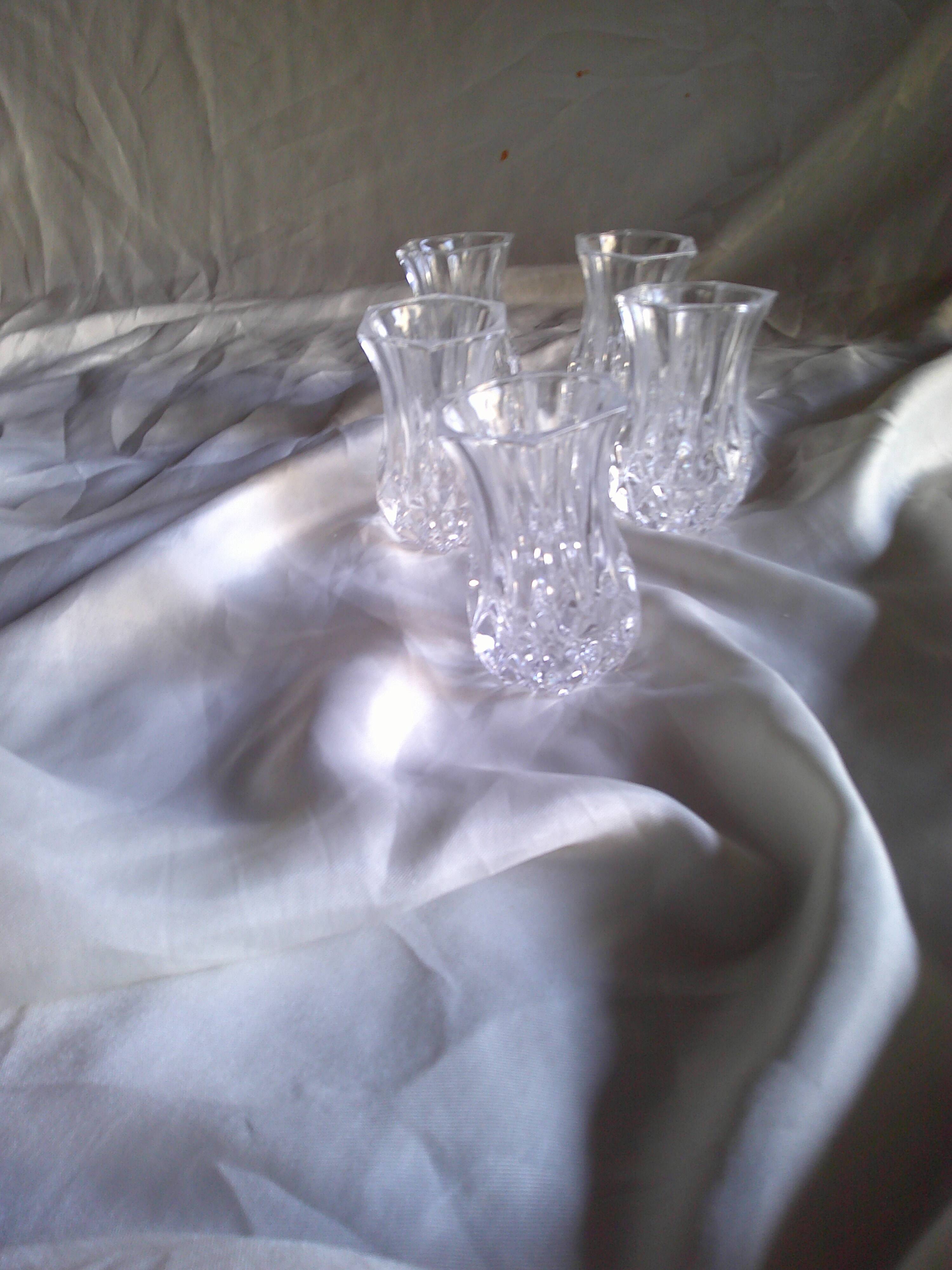 Set of 5 crystal glasses