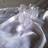 Set of 5 crystal glasses
