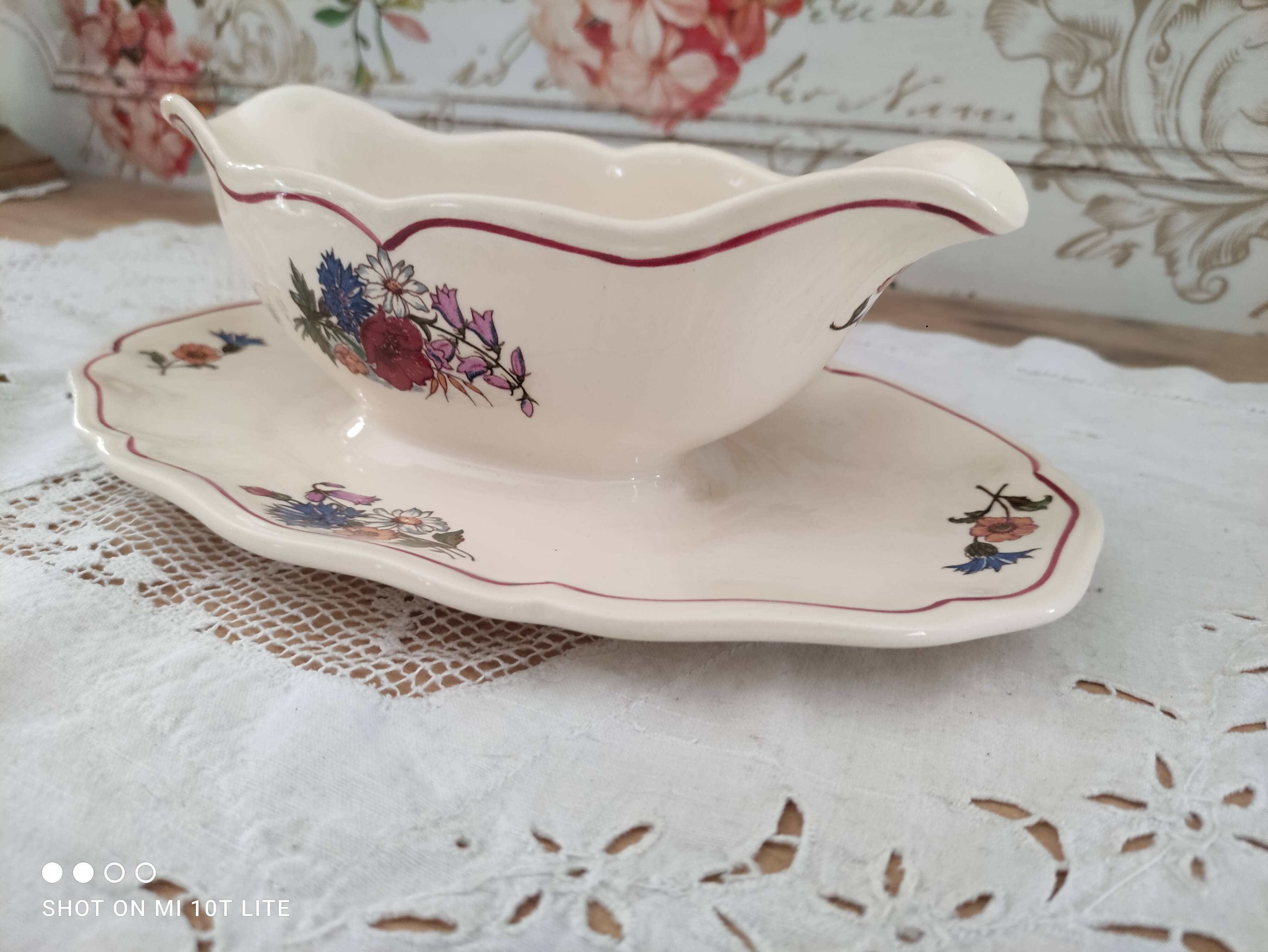 Sauce boat sur dormant Sarreguemines model Agreste