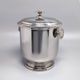 1960s Stunning ice bucket in stainless steel by Aldo Tura for Macabo