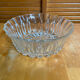 Salad bowl + 6 glass fruit cups for ice cream, mousse, chocolate, vintage moulded glass