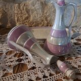 table server oil, vinegar, mustard, salt and pepper shakers with tray