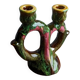 Glazed ceramic candle holder