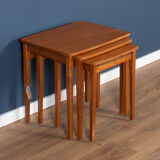 Retro teak 1960s mid century nest of 3 side coffee tables