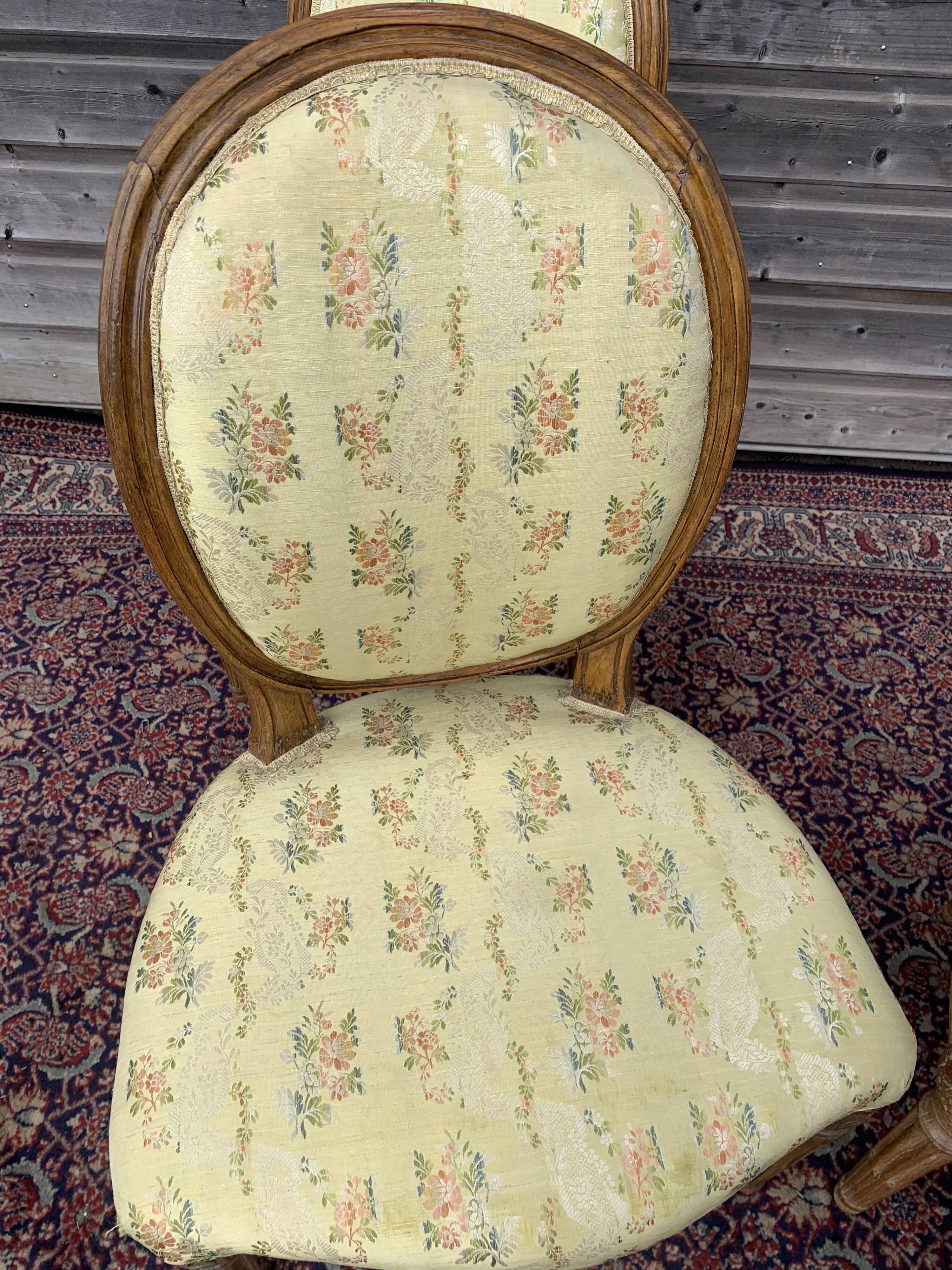 Set of four chairs stamped louis XVI period