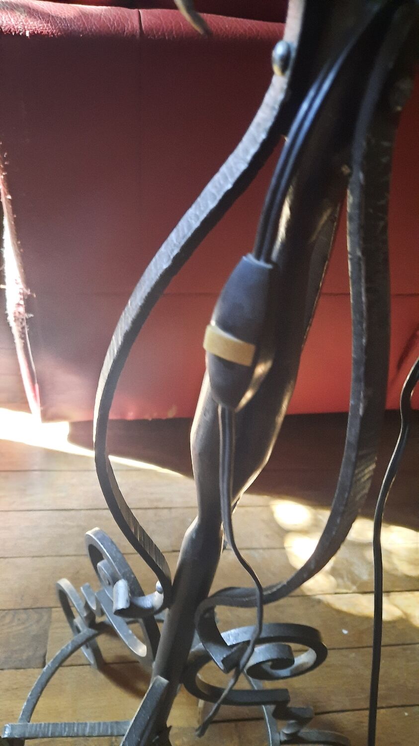 Wrought iron floor lamp