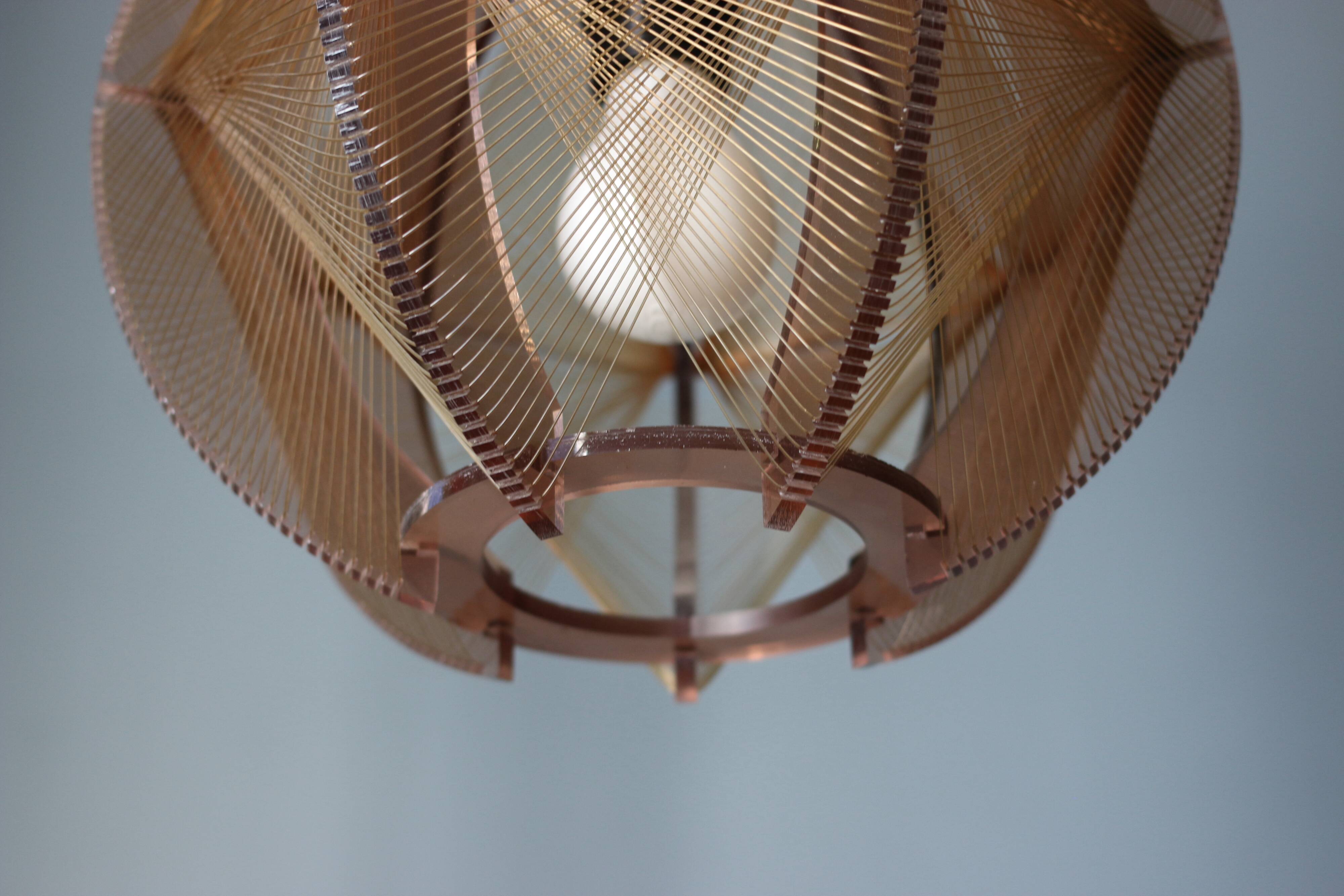 Suspension vintage 1970 Paul Secon pour Sompex