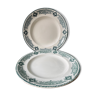 Lot de deux assiettes plates Longwy, modèle « Rivoli »