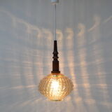 Suspension en verre du milieu du siècle années 1960