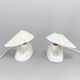 1960s Pair of White Bakelite Table or Wall Lamp, Czechoslovakia