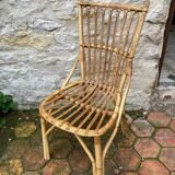 Lot de 10 chaises en rotin vintage
