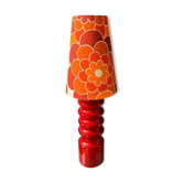 Red ceramic table lamp