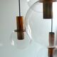 Large Copper & Glass Pendant Lamp from Raak, 1960s