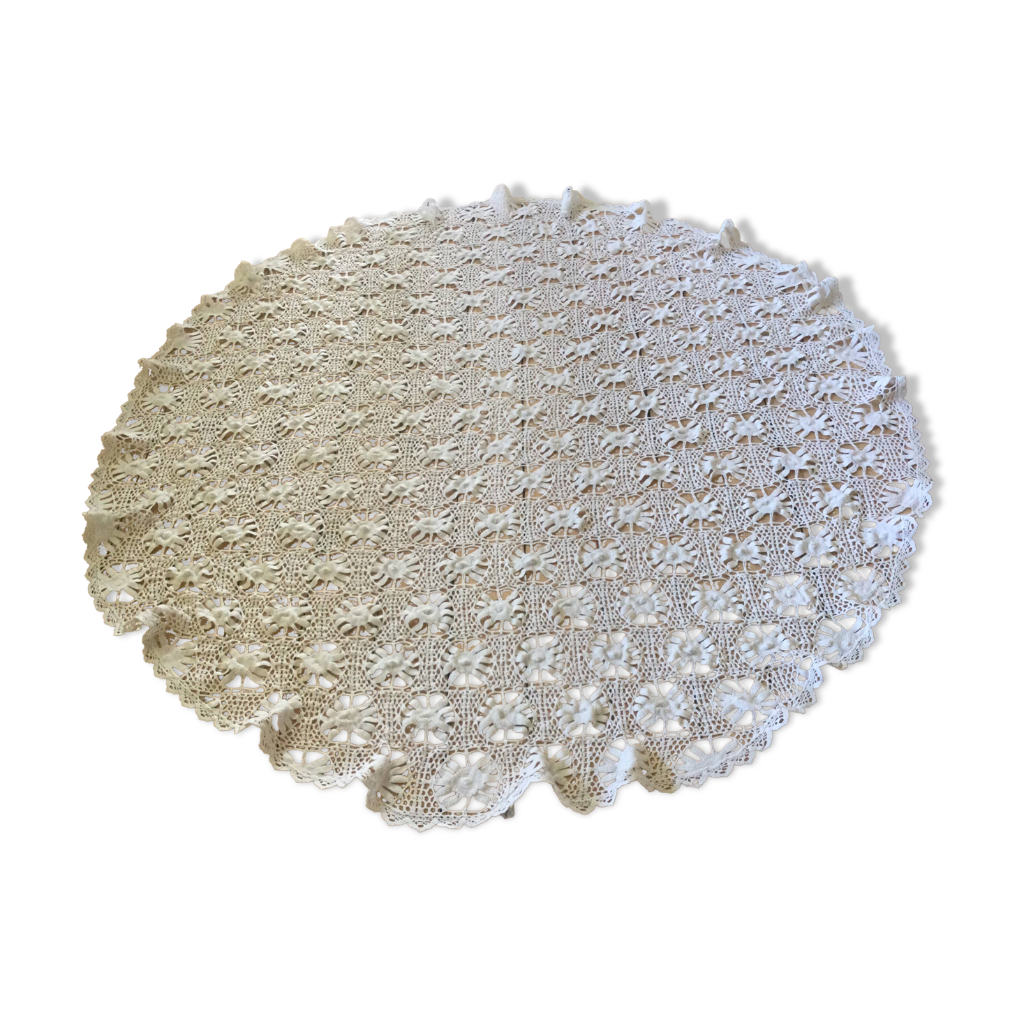 Antique crochet tablecloth