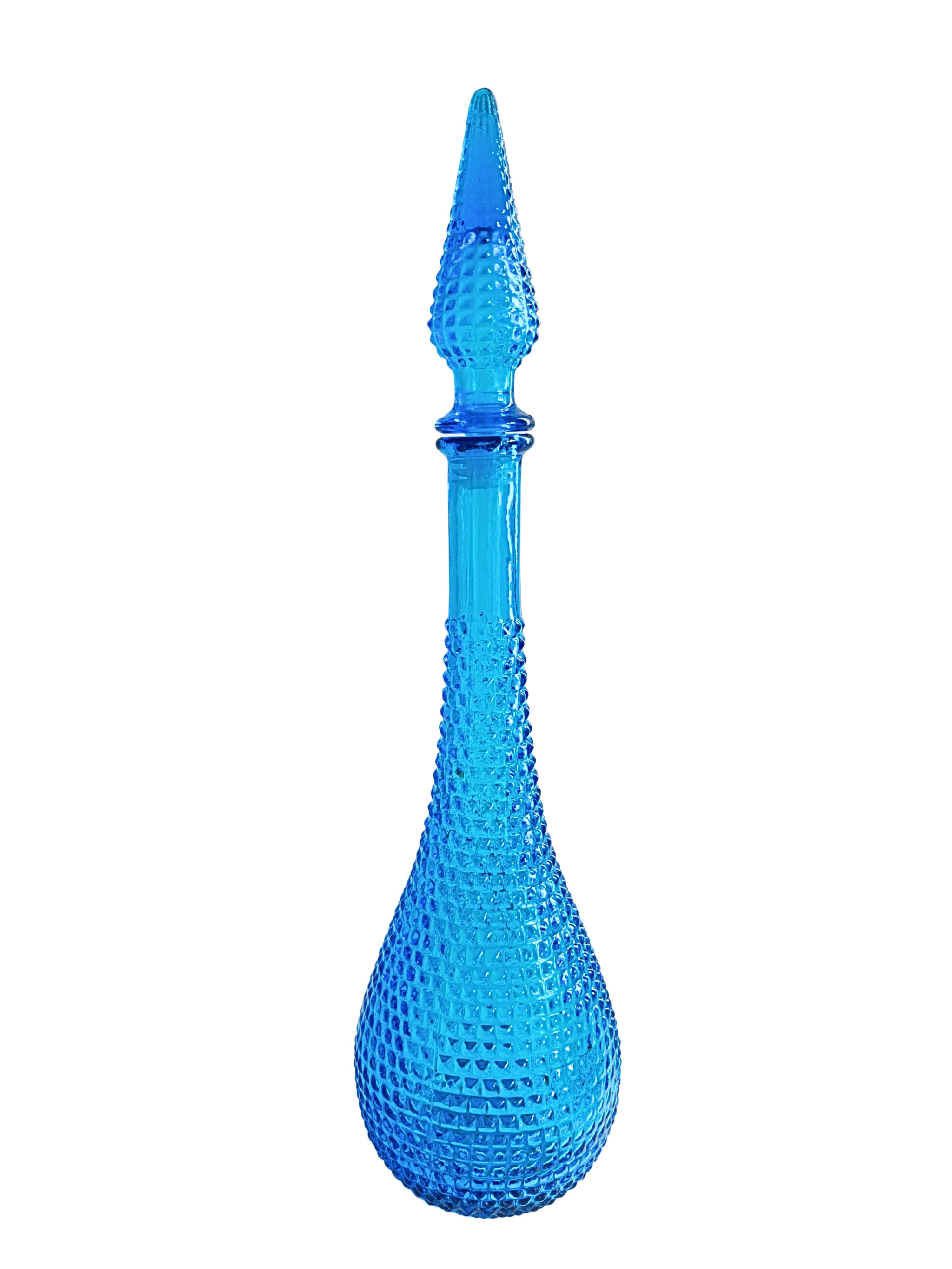 Empoli Diamond Cut Blue Carafe